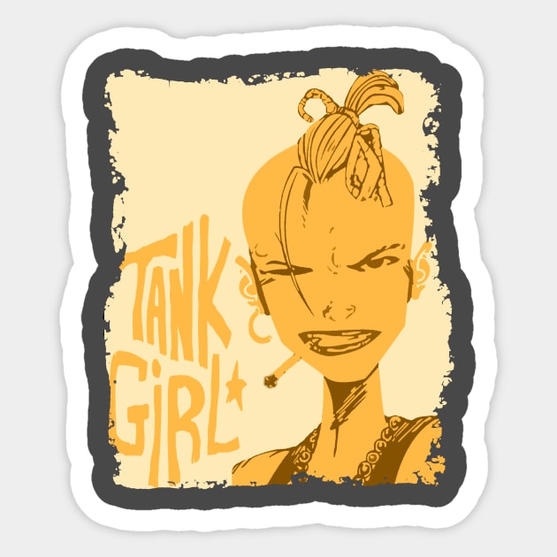 tank girl //vintage Sticker by InstingGan